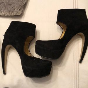 Cutout suede bootie
